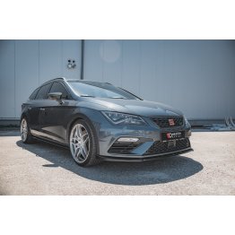 Накладка сплиттер на передний бампер Вар3 на Seat III Cupra / FR рестайл